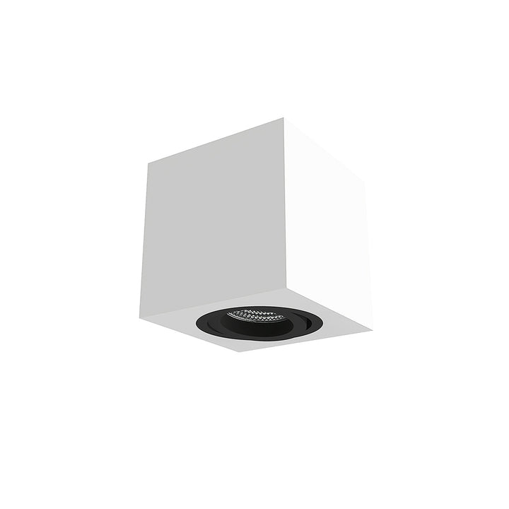 Dimmbar Warmweiß Eckig LED Aufbaustrahler weiß-schwarz