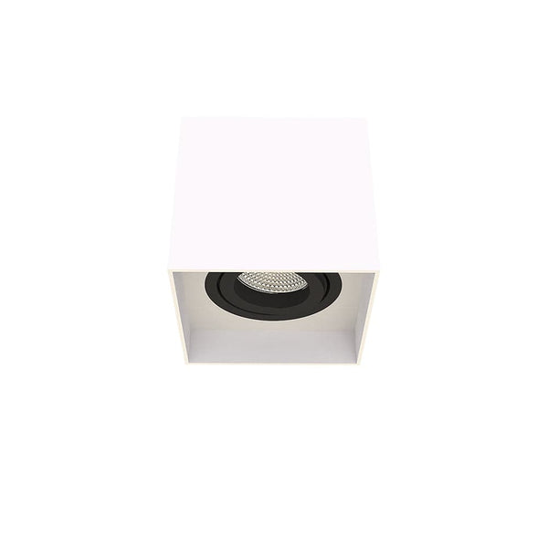 Anti-glare, 24V Dimmable, LED Surface Mounted Square Spotlight Warm White 2850K - TILLUME