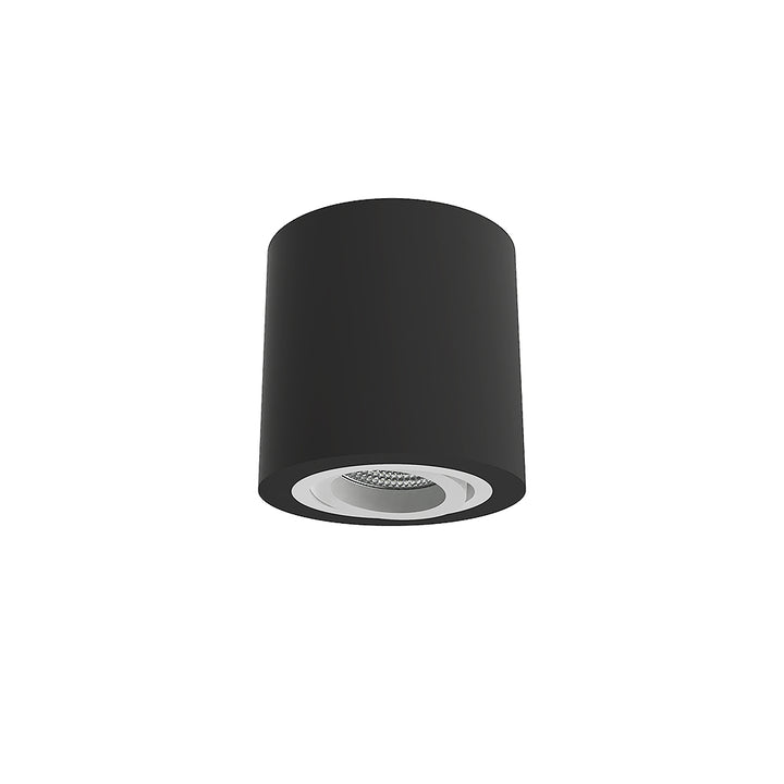 Dimmbar Warmweiß runder LED Aufbaustrahler weiß-schwarz
