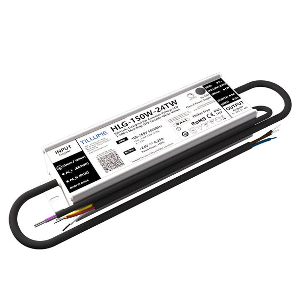 DALI Tunable White LED Power Supply AC/DC 150W | Constant Voltage 24V DT8 6.25A - TILLUME