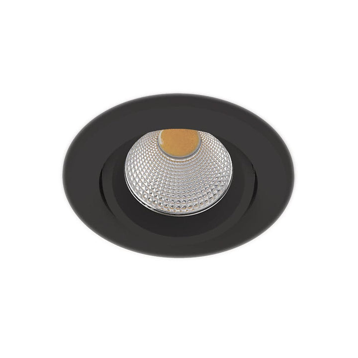 Dimmbar neutralweiß runder LED Einbaustrahler schwarz